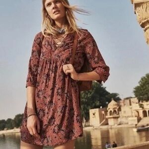Madewell Assam lace-up silk dress
